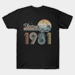 Vintage 1981 Design 39 Years Old 39th birthday for Men Women T-Shirt